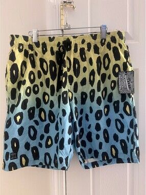 Mens swim trunks by Brooklyn Cloth Co. Leopard size L